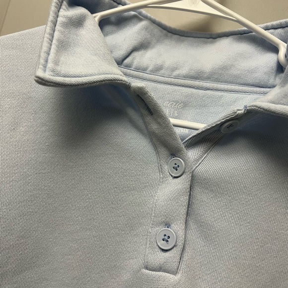Aerie Fleece-Of-Mind Cropped Polo Sweatshirt - Picture 4 of 9